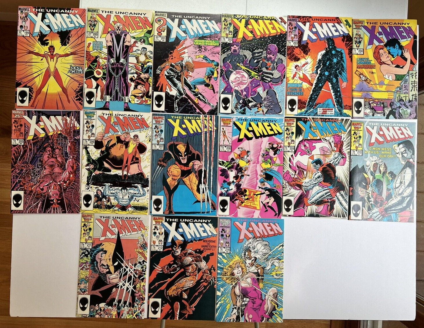 Uncanny X-Men 199-212 & 214 (1985) Lot of 15- 10 Keys NM Wolverine, Dazzler