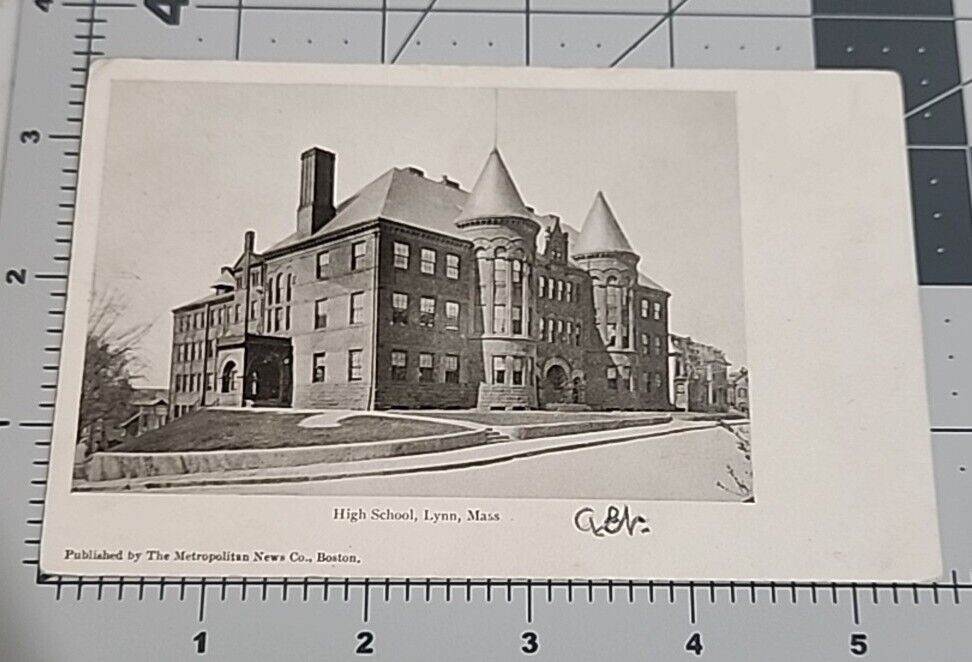 Vintage Postcard - 1905 High School Building Lynn Massachusetts Posted