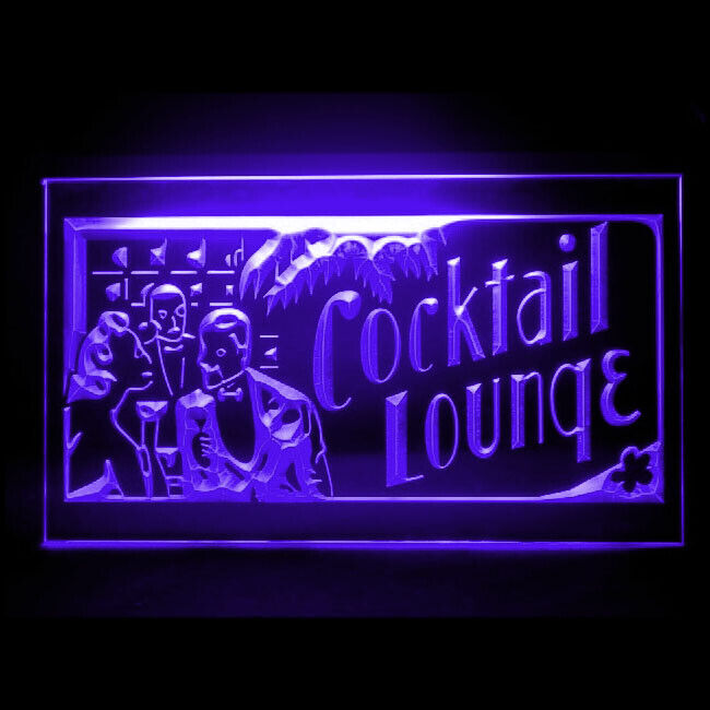 170153 Cocktails Lounge Open Pub Bar Catering Beer Display Neon Sign
