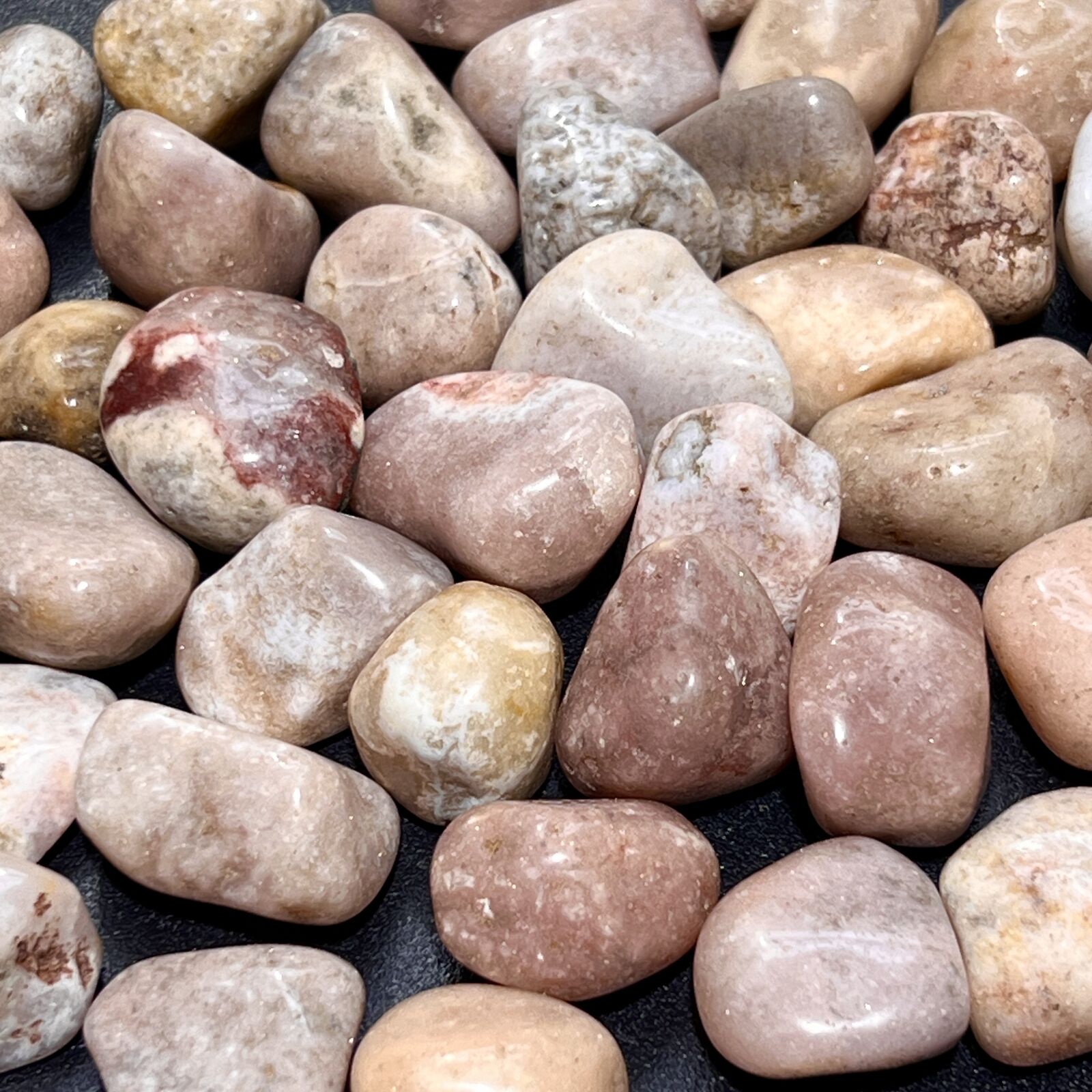 Pink Amethyst Tumbled 1 Kilo ( 2.2 LBs ) Bulk Wholesale Lot Polished Stones