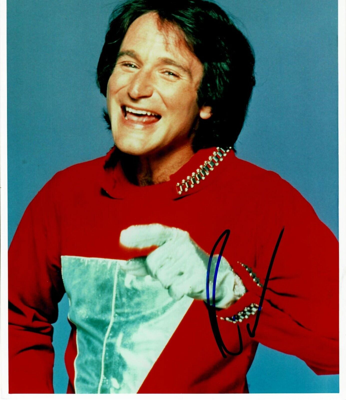 “Mork & Mindy” Robin Williams Signed 8X10 Color Photo COA