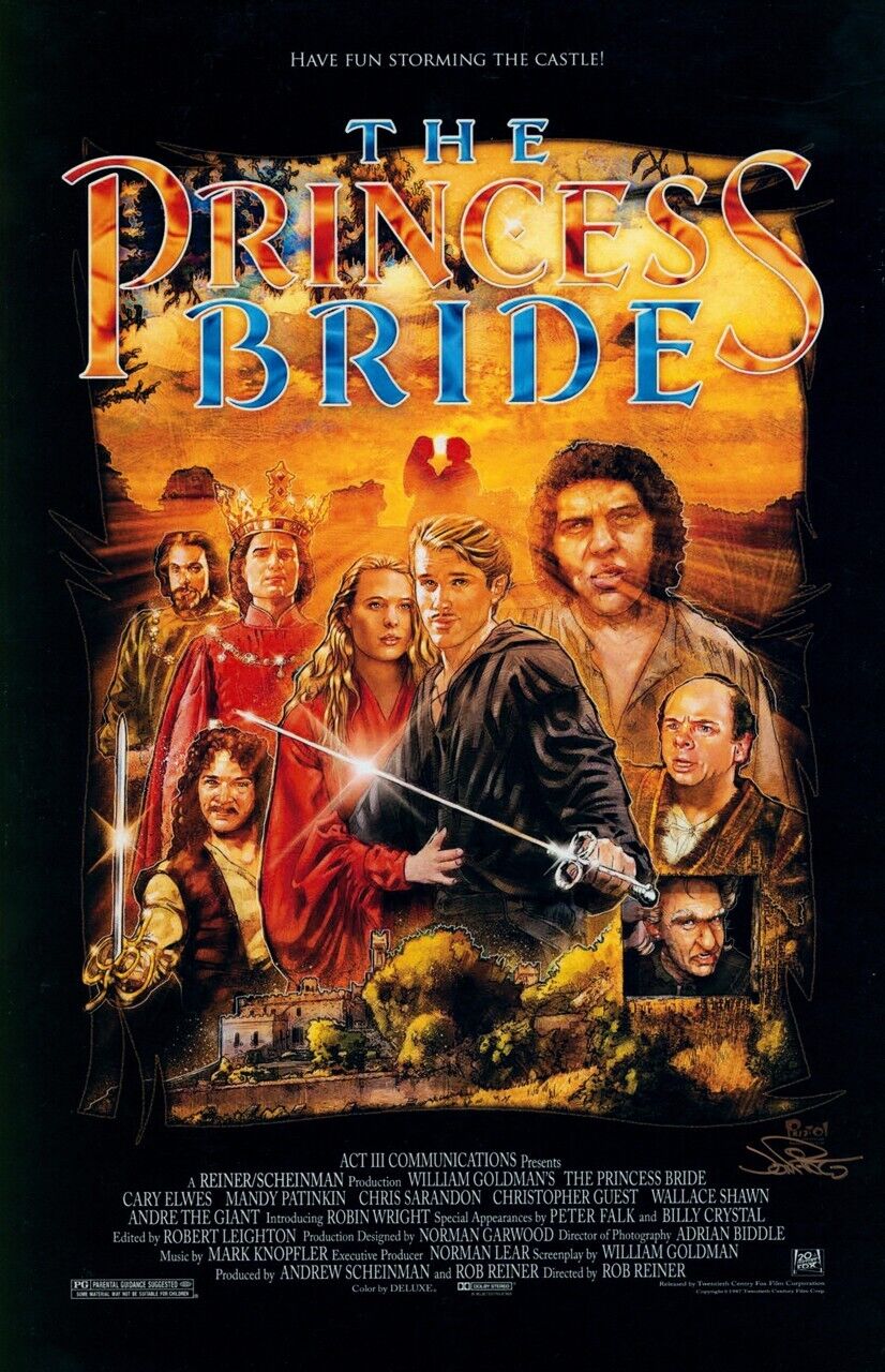 Jon Pinto SIGNED Movie Art Print ~ The Princess Bride Cary Elwes Robin Wright