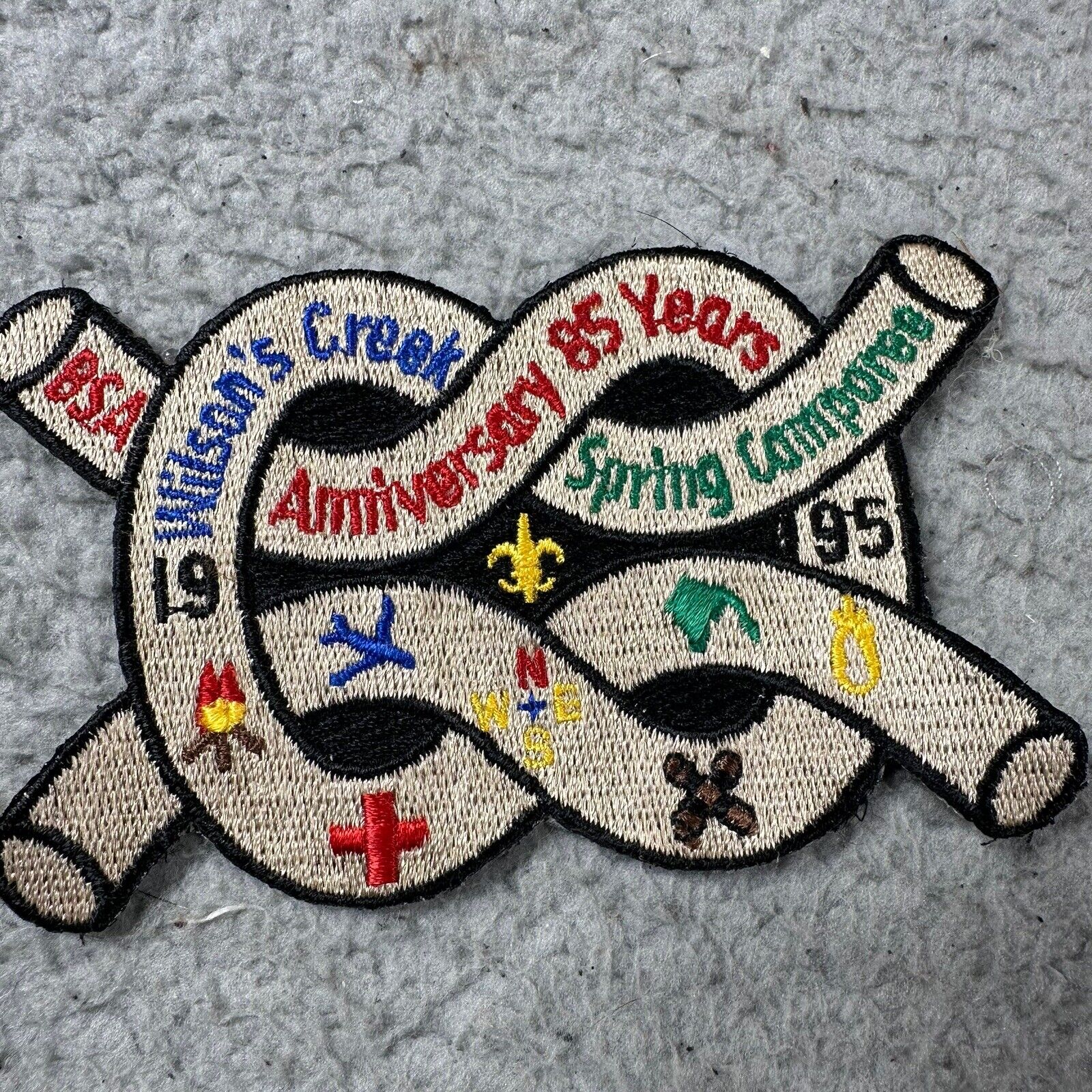 Boy Scout Wilson's Creek BSA Anniversary 85 Years  1995 Spring Camporee Patch