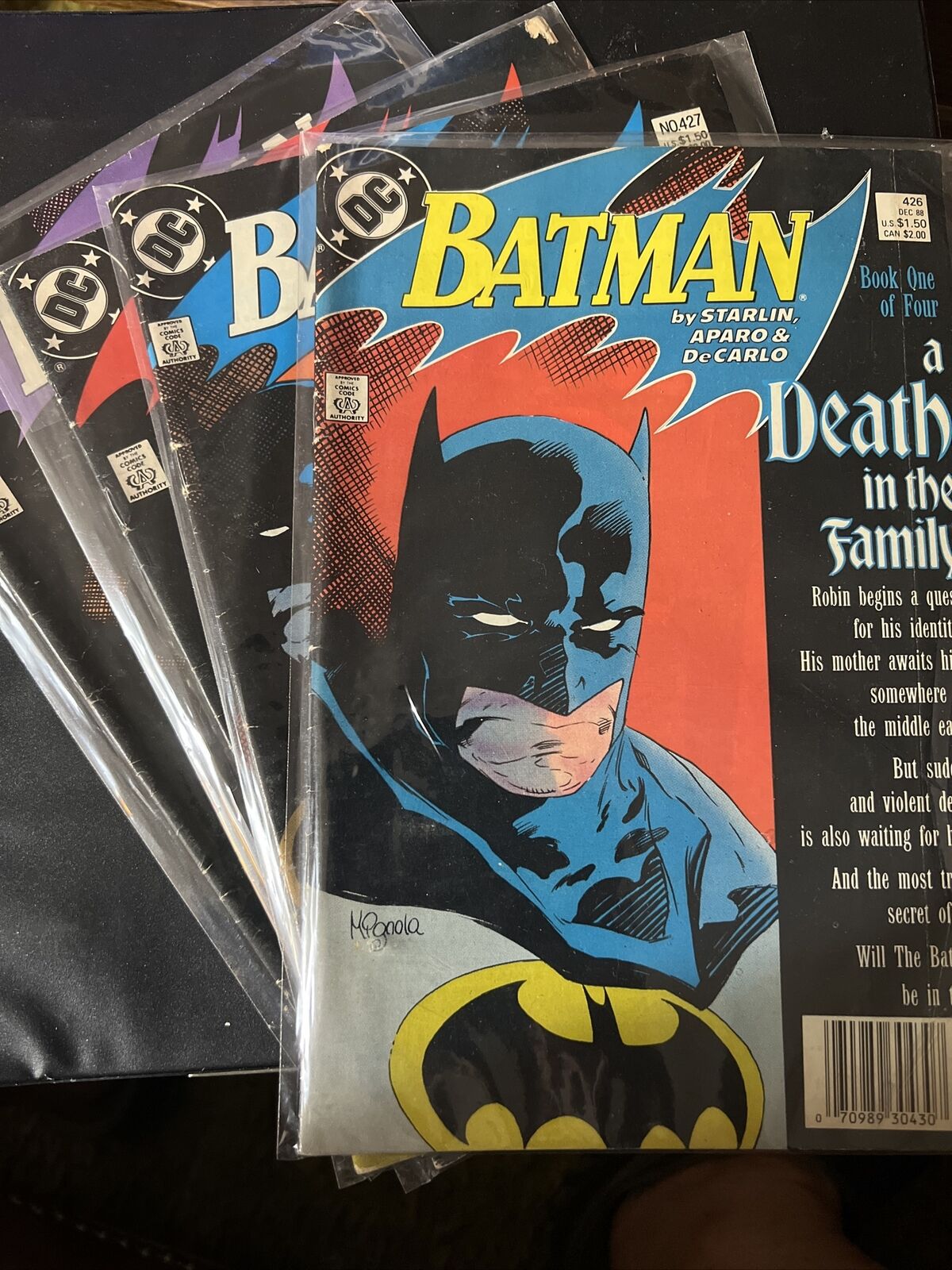 BATMAN #426;427;428;429 (DC,1988) COMICS A DEATH IN THE FAMILY COMPLETE SERIES 