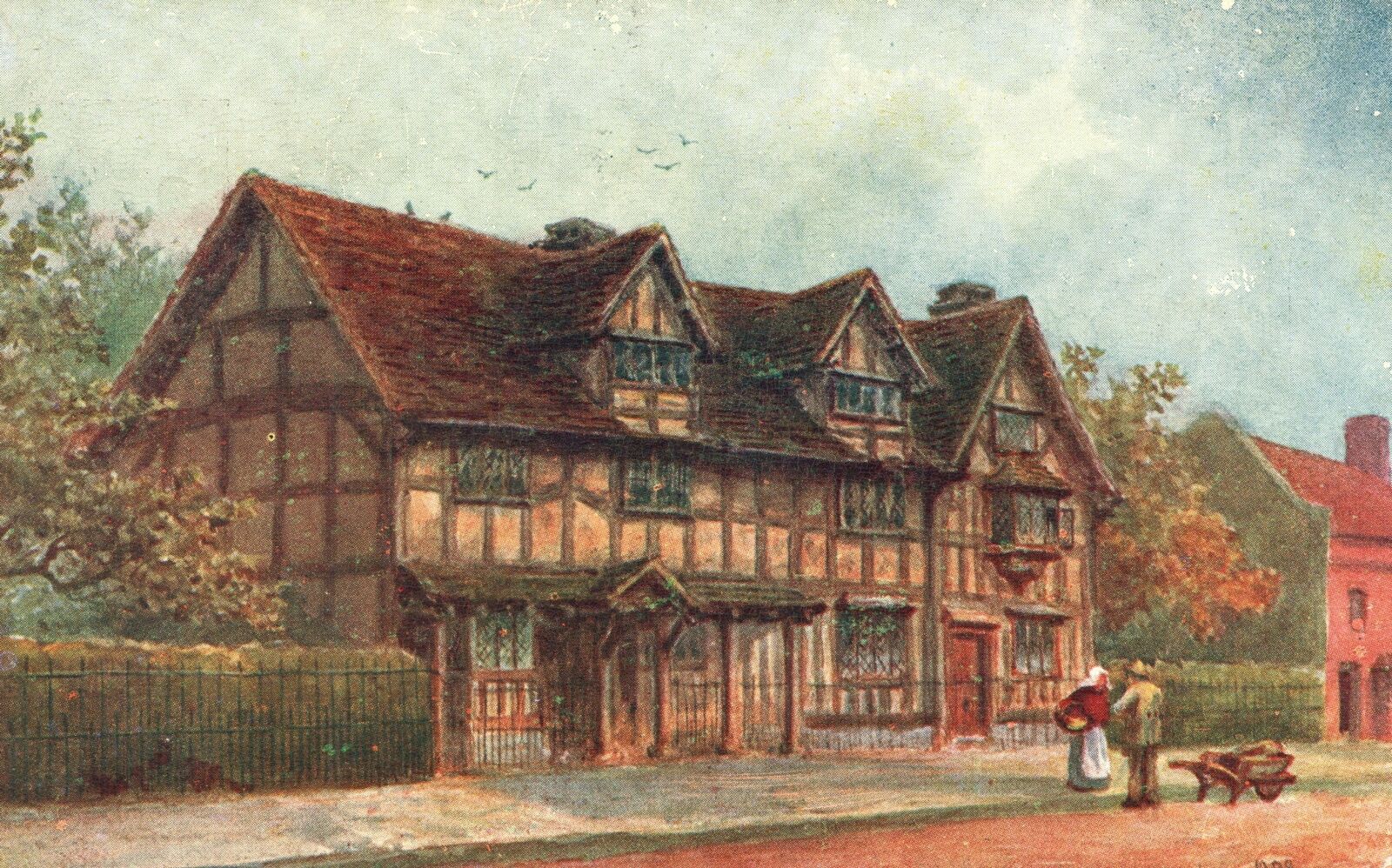 Vintage Postcard 1912 Shakespeare\'s Birthplace Historical Museum Stratford