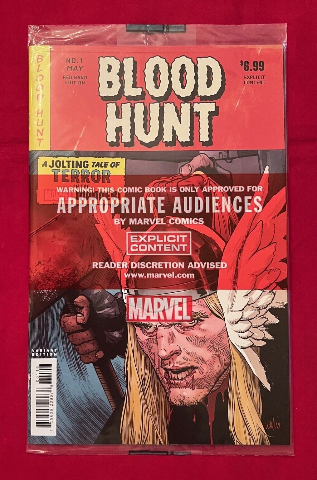 Blood Hunt #1 Red Band 1:25 Leinil Yu Bloody Homage Variant 2024 Marvel NM