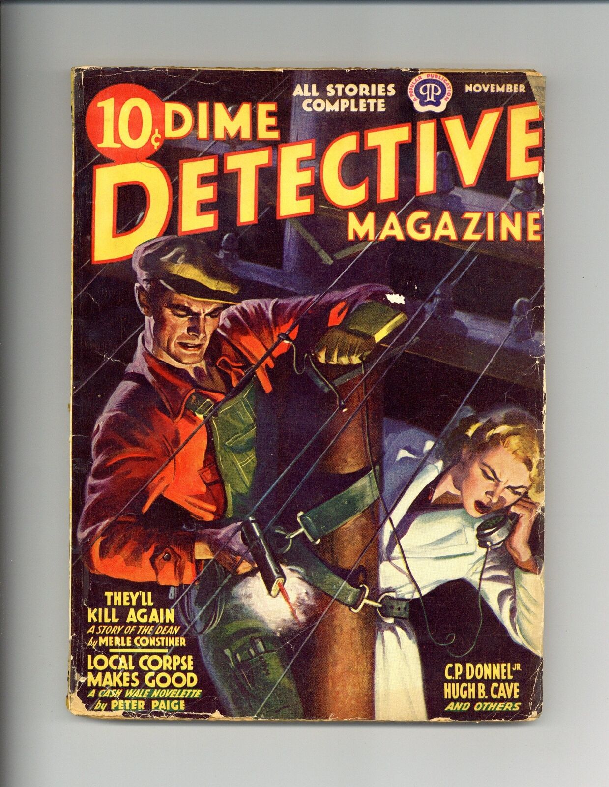 Dime Detective Magazine Pulp Nov 1941 Vol. 37 #4 VG