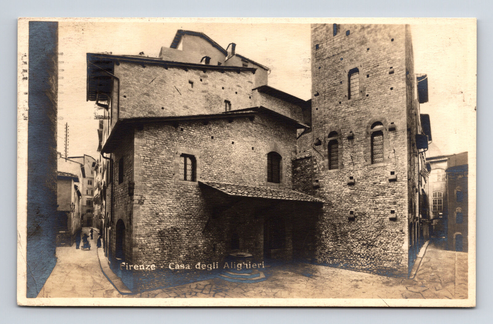 1922 RPPC Casa degli House of Dante Alighieri Firenze Florence Italy Postcard