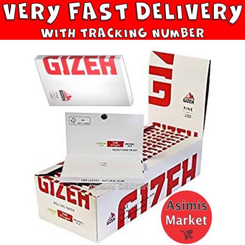 Gizeh Fine With Magnet Rolling papers Full Box 20 Packs x100 Sheets Regular Size