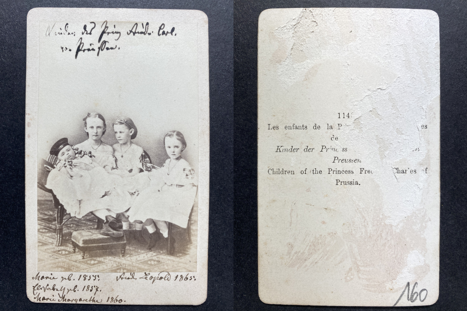 Marie, Elisabeth, Margareth & Friedrich Léopold, children of Prince Friedrich Kar