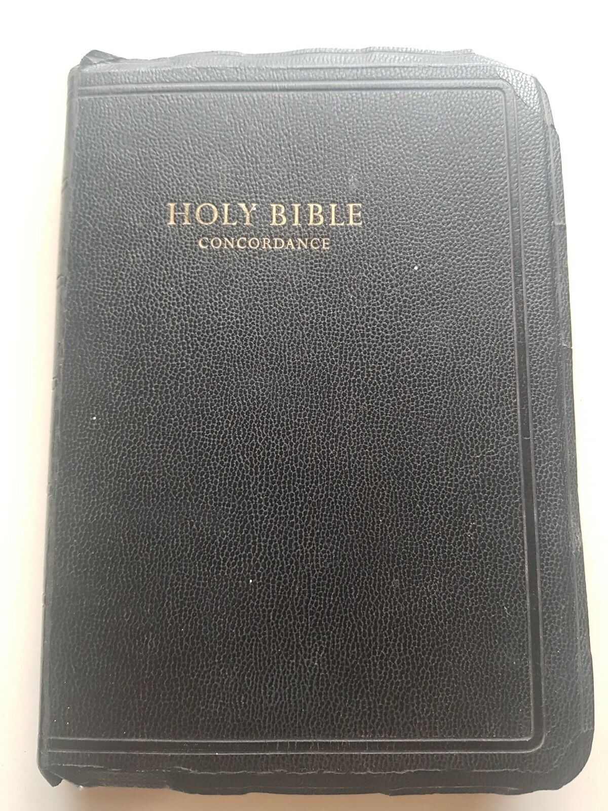Vintage KJV Bible World Publishing Red Letter Concordance Bonded Leather