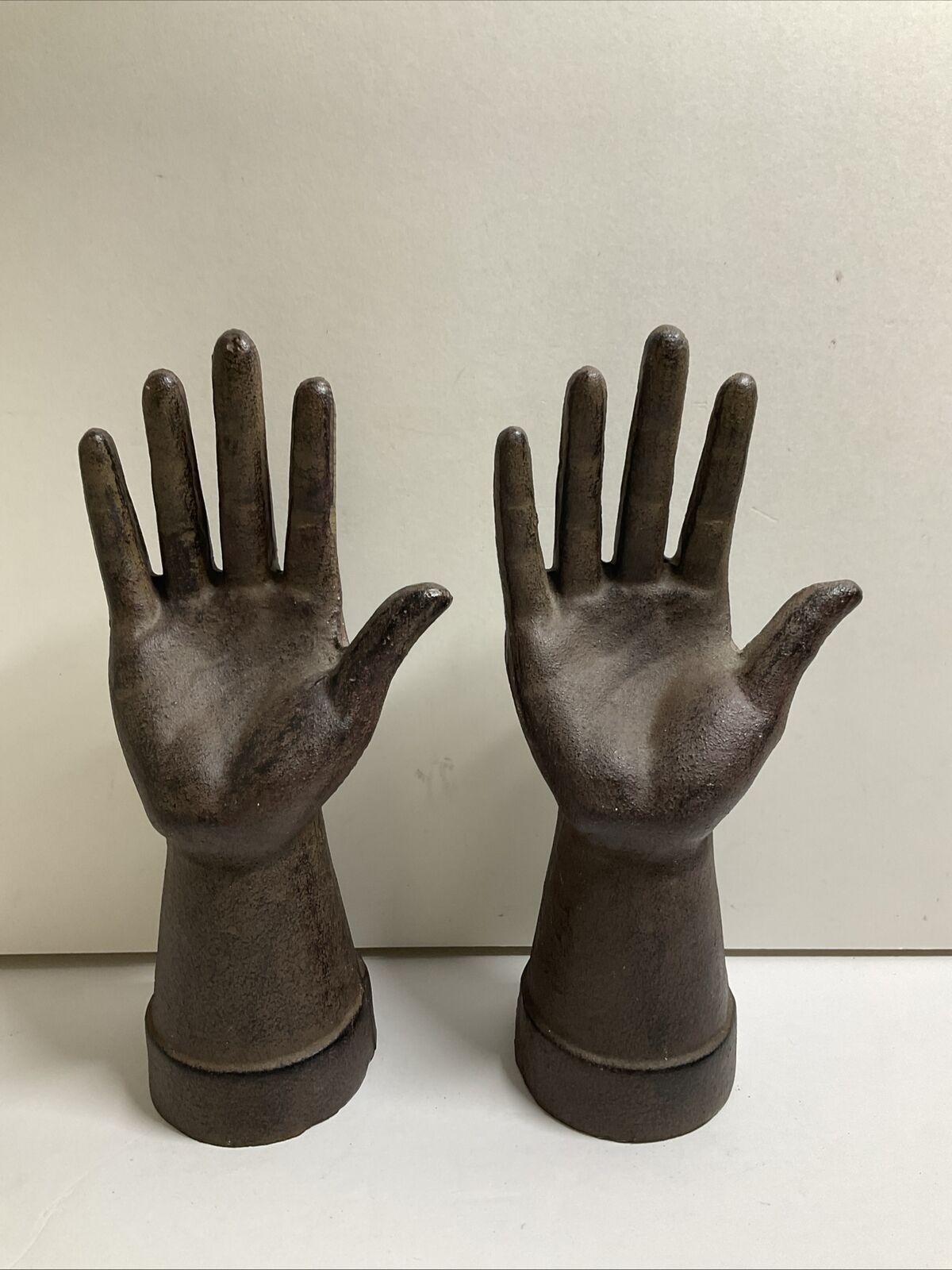 Pair Of Vintage Cast-iron Hand For Jewelry  8.5” Tall - Fast 