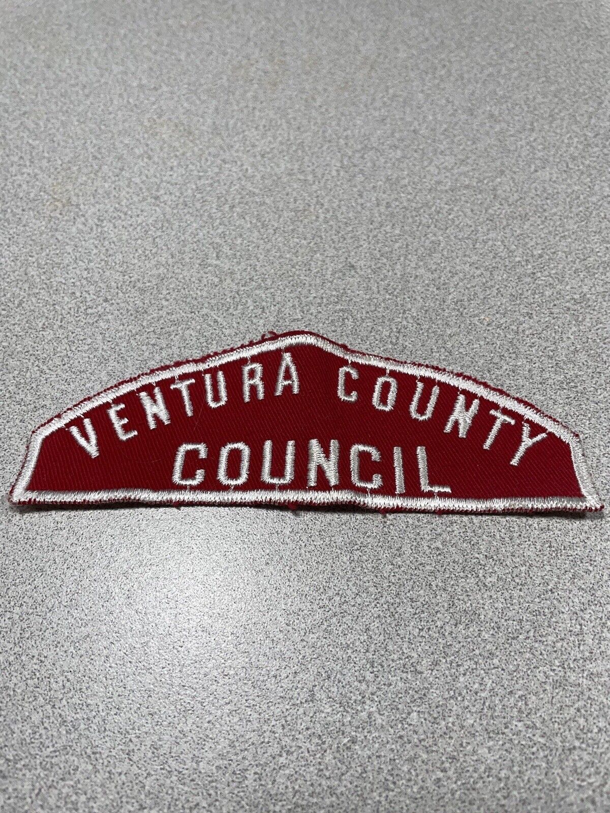 Vintage Ventura County Council Boy Scout Red & White Strip Patch CSP
