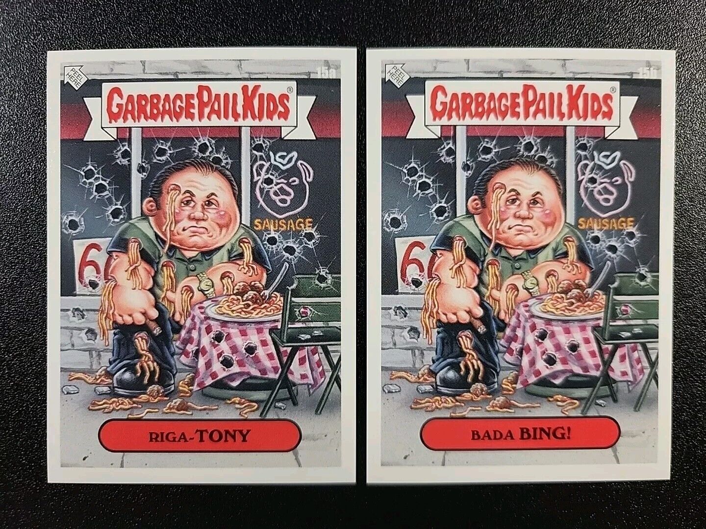 Tony Soprano Sopranos James Gandolfini Bada Bing Spoof Garbage Pail Kids 2 Card
