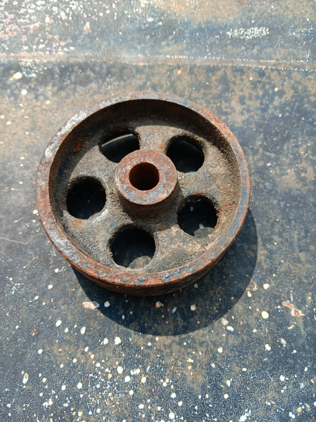 Vintage Cast Iron Wheel Old