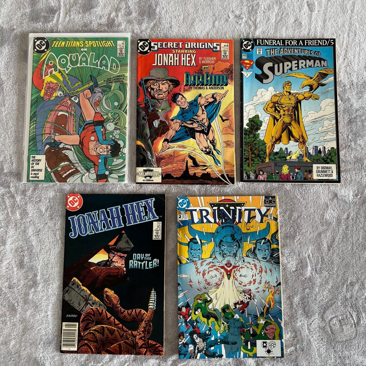 Marvel Comics DC Comics Various Titles Vintage Lot of 5 Comic Books