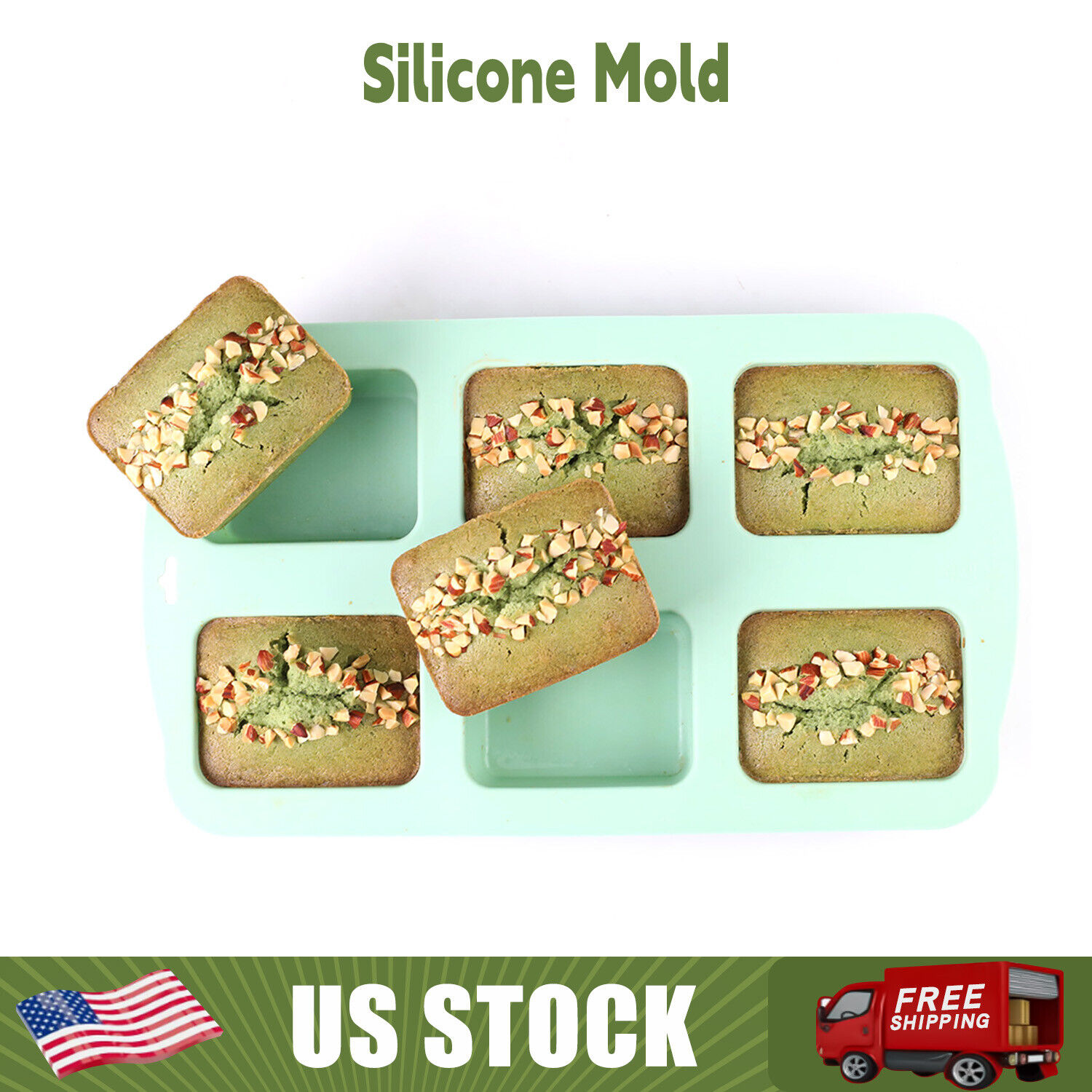 Silicone Mold Baking Mold Soap Mold Chocolate Mold Pound Cake Pan Non Stick