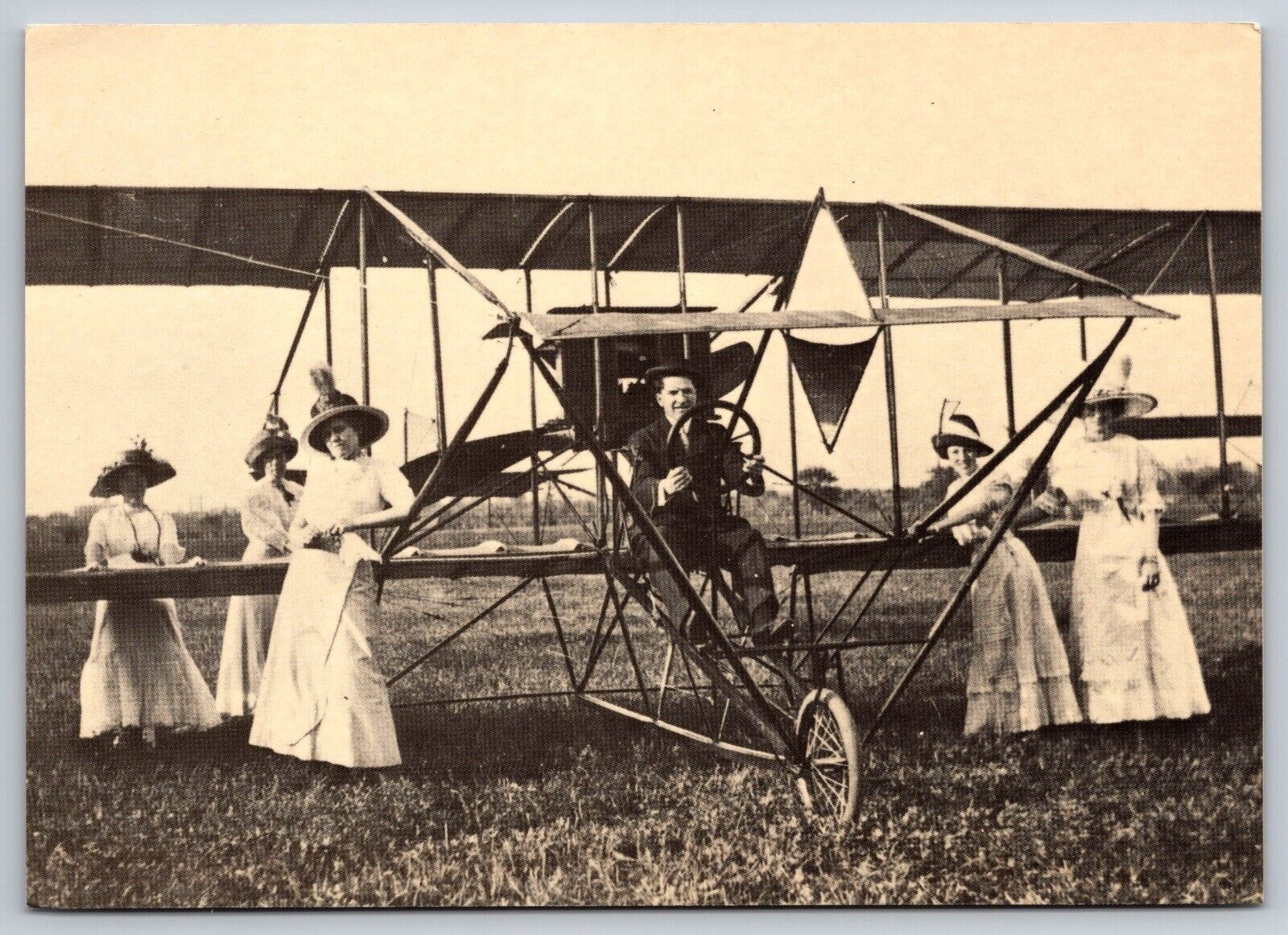 Postcard Texas Dallas Caruth Field Early Aviation around 1914  c1983 12F