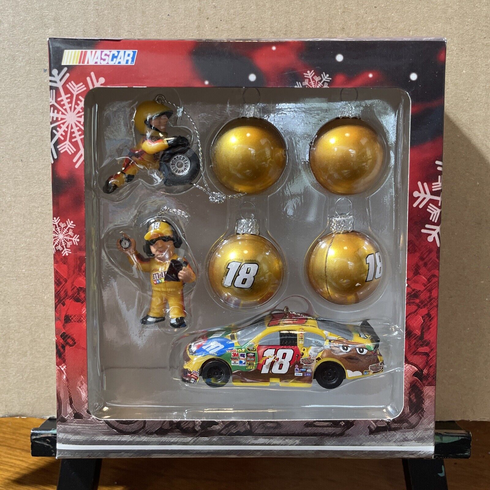 Kyle Busch #18 NASCAR Race Car 7 Piece Set Christmas Ornaments Set 2012