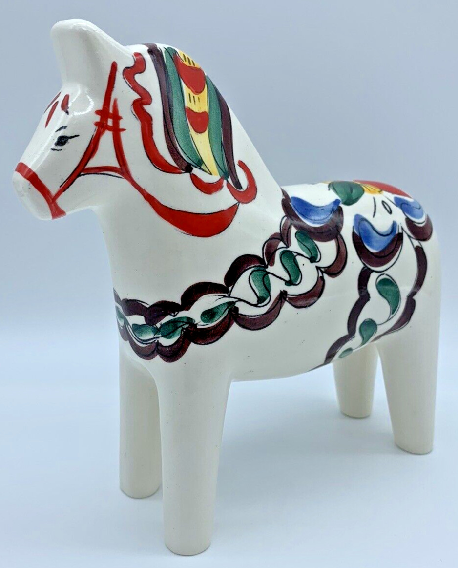Beautiful Hand Painted Ceramic/Porcelain Horse - Scandia Made in Brazil - 7 Inch