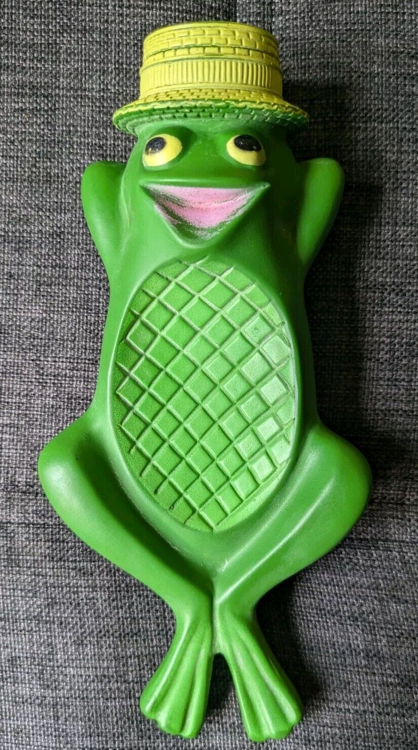1960's Vintage Avon Freddy The Frog Squeaky Floating SoapDish Squeaker MCM Weird