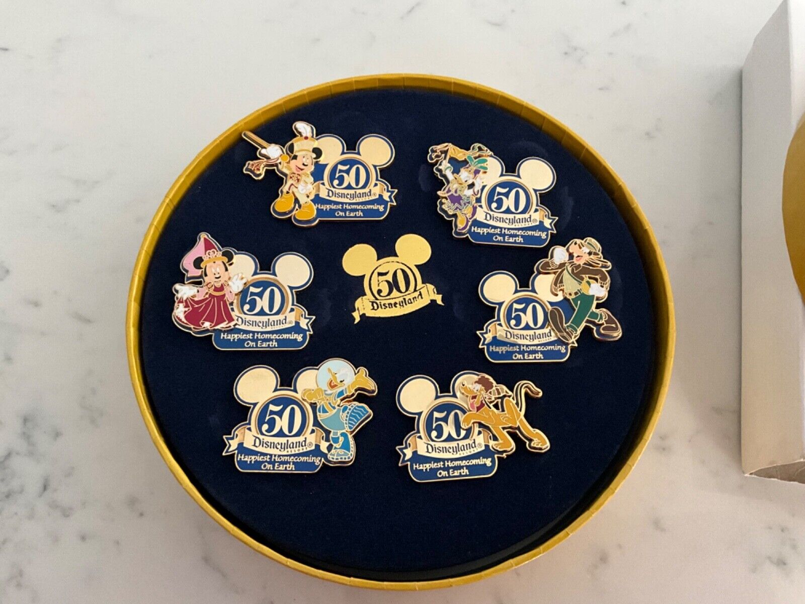 Disneyland 50th Anniversary Happiest Homecoming On Earth Pins - New