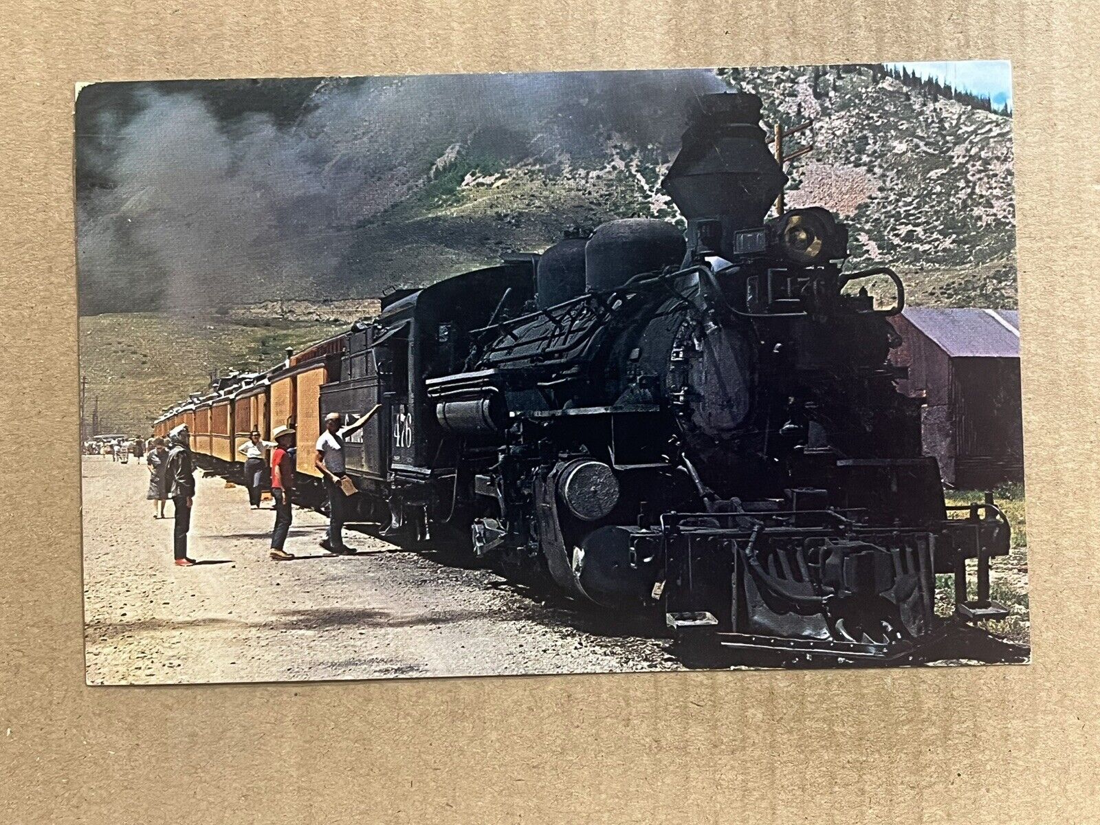 Postcard Durango CO Colorado Main Street Railroad Train Vintage PC