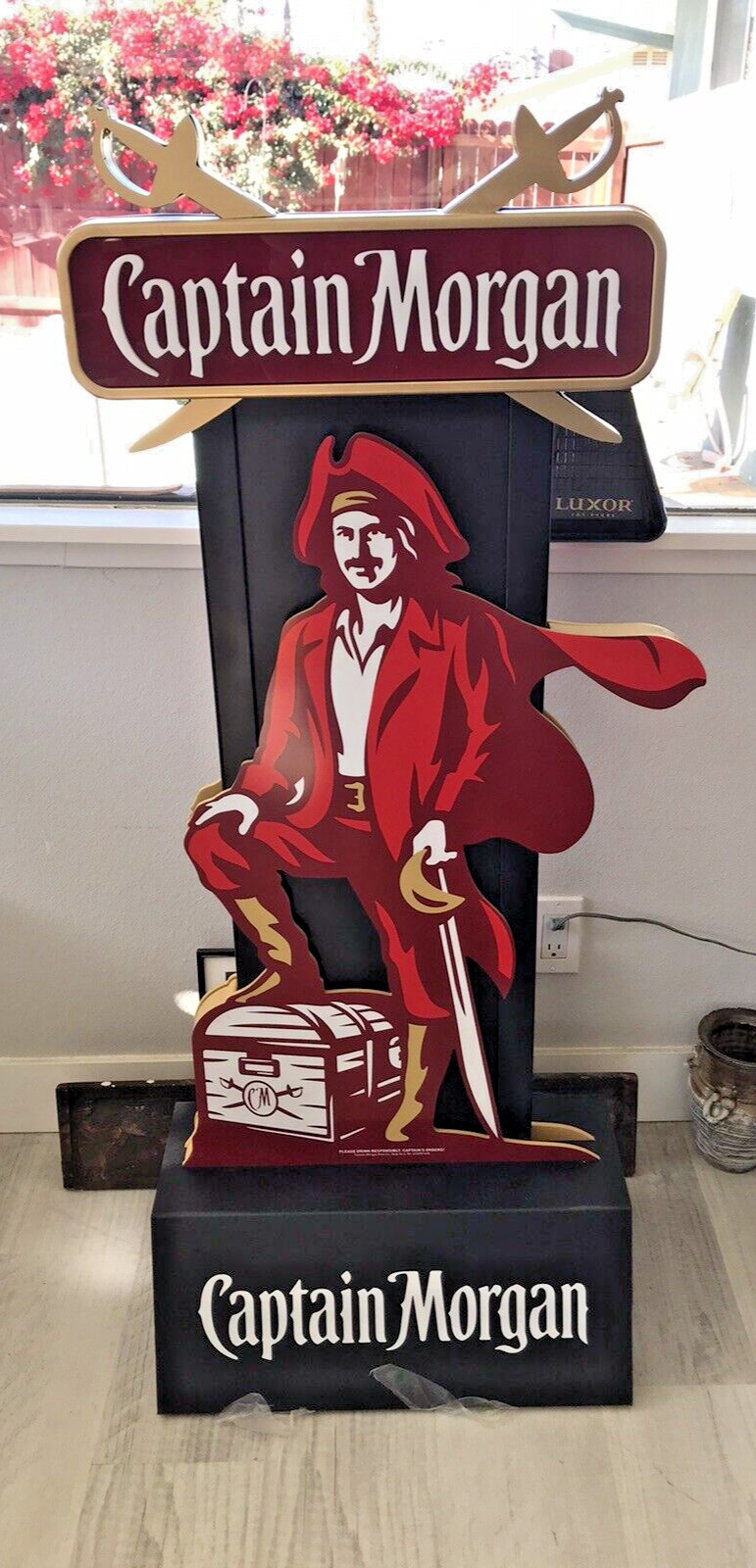 4FT CAPTAIN MORGAN RUM Double Sided PIRATE STATUE SIGN Advertising Display