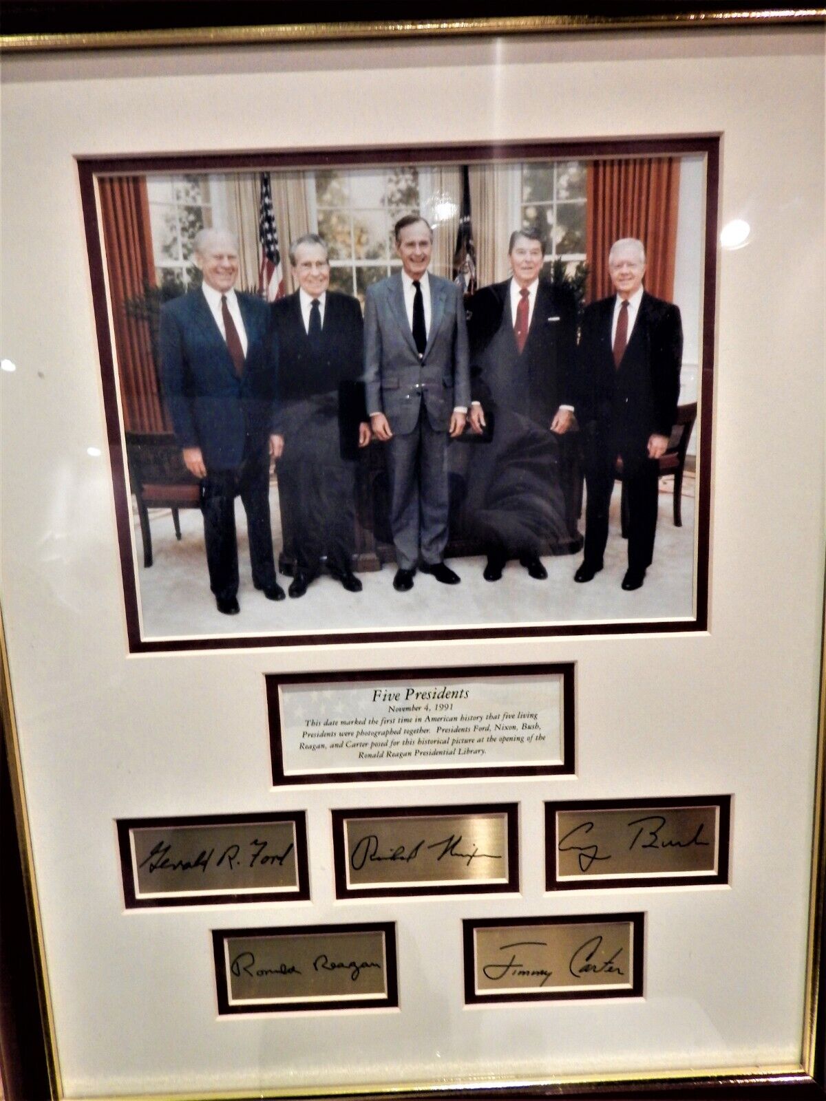 PRESIDENTS (5) PORTRAIT FROM WHITEHOUSE~ONLY ONE OF IT\'S KIND