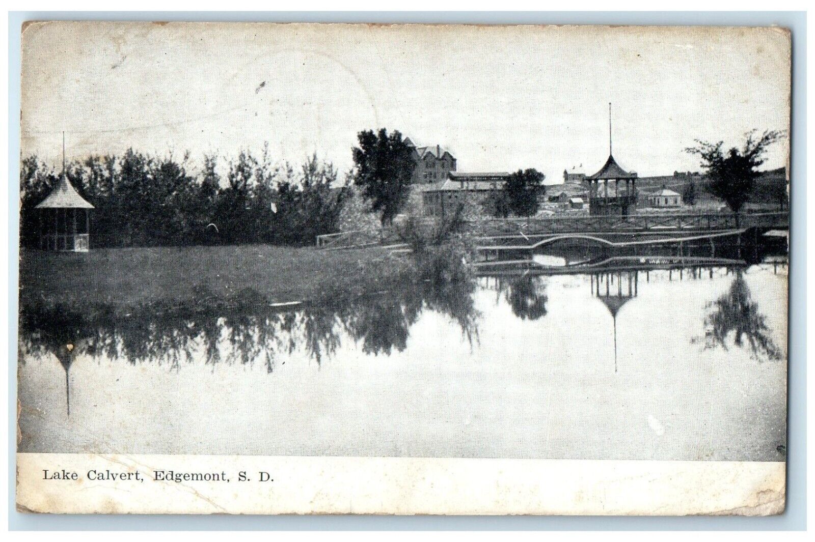 1907 Lake Calvert Exterior Building River Edgemont South Dakota Vintage Postcard