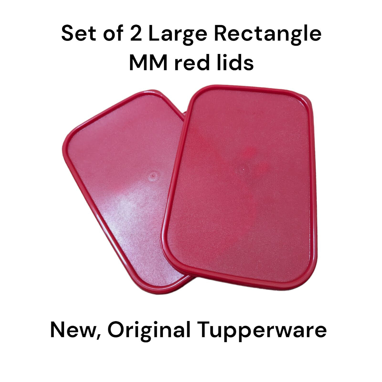 Tupperware Modular Mates Rectangle (Large) Red 1610 2 Pcs Seal Lid