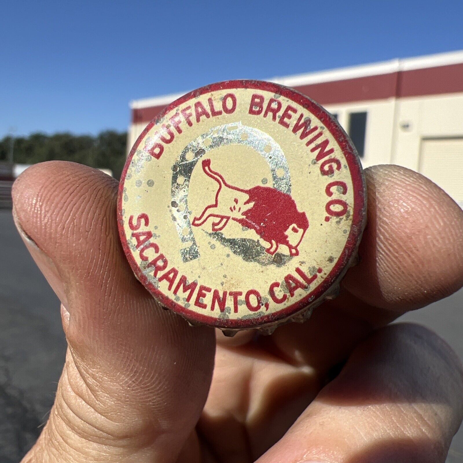 Nice Buffalo Brewing SACRAMENTO California Beer Bottle Cap Crown Early 1900s
