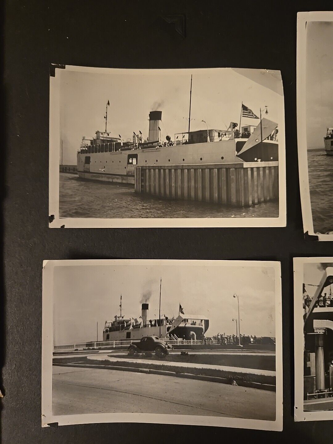 RARE PHOTOS (4)   City Of Cheboygan Car Ferry Circa 1937.