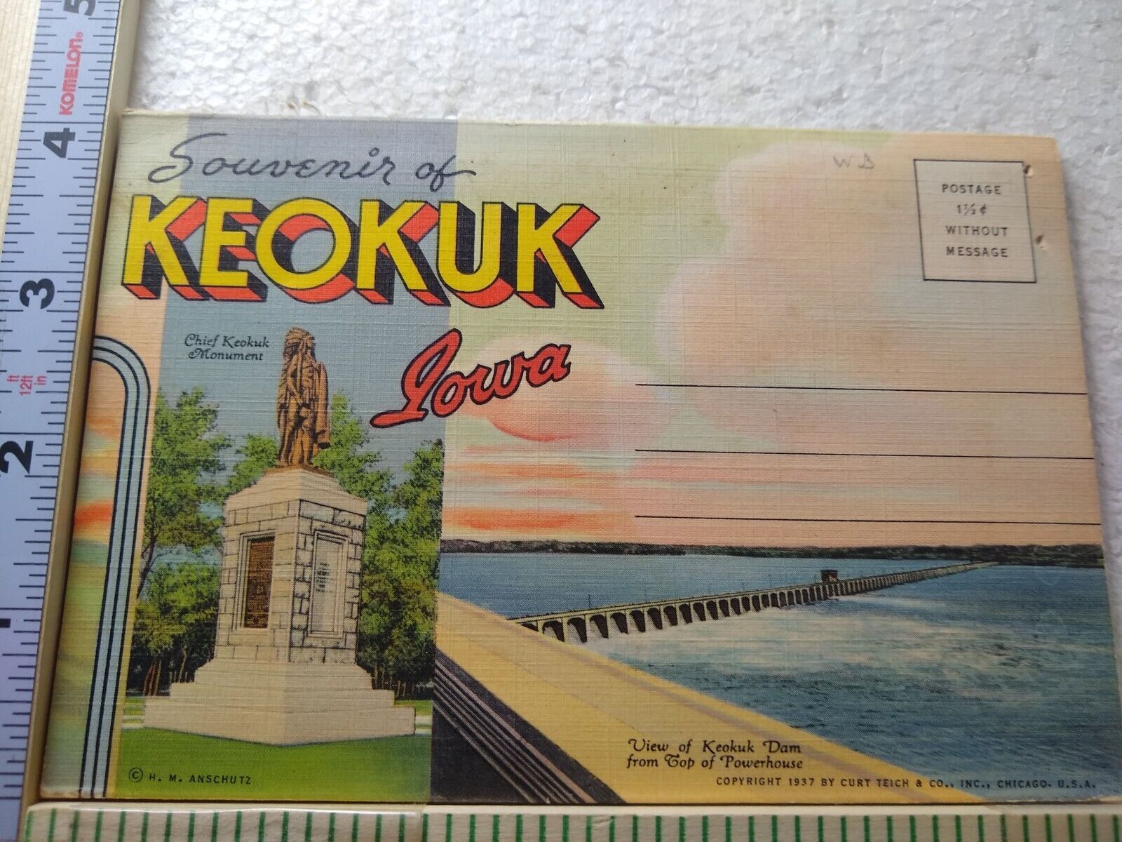 Postcard Views Folder of Keokuk Iowa USA
