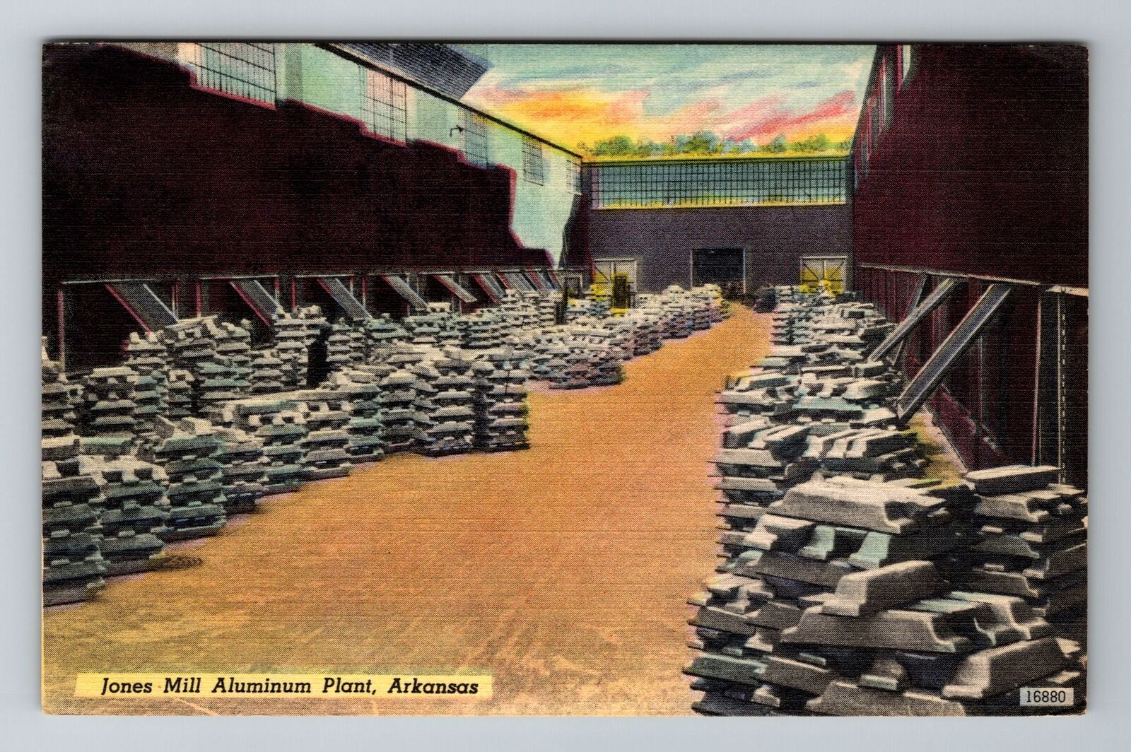 AR-Arkansas, Jones Mill Aluminum Plant, Antique, Vintage Souvenir Postcard
