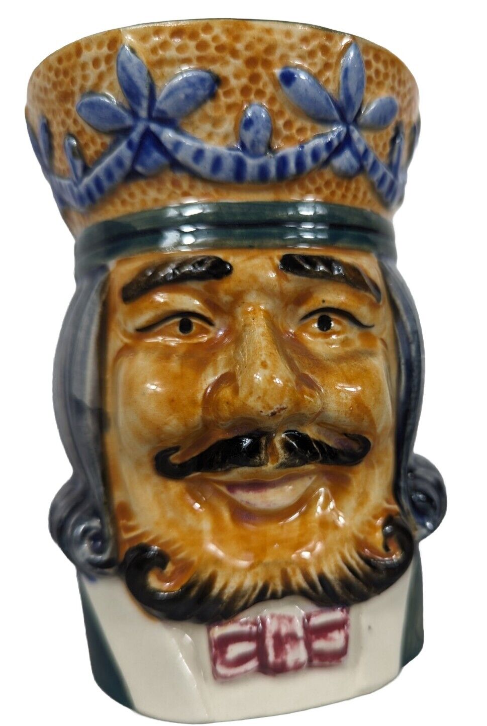 Vintage Occupied Japan Man with Mustache Ceramic Toby Style Mug Cup