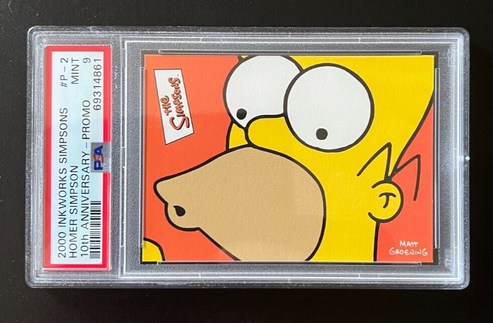 LOL🍺2000 Inkworks Homer Simpson #P-2 PSA 9 The Simpsons on Fox