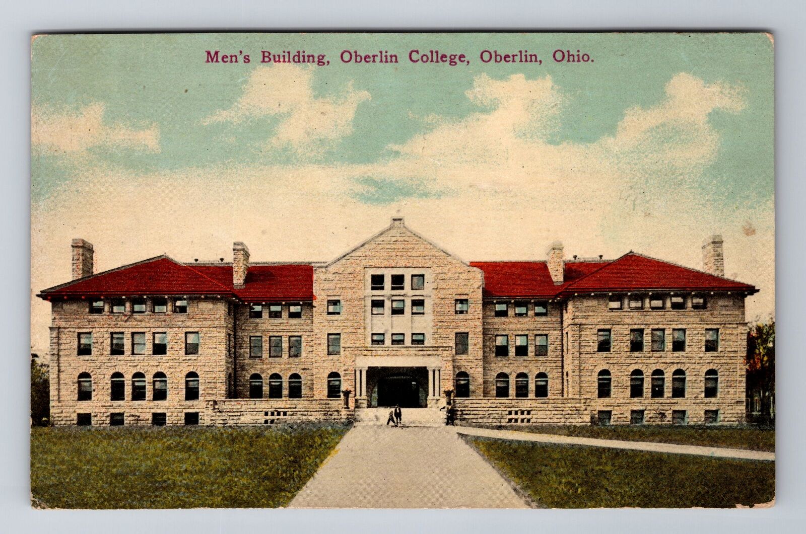 Oberlin OH-Ohio, Oberlin College, Men's Building, c1912 Antique Vintage Postcard