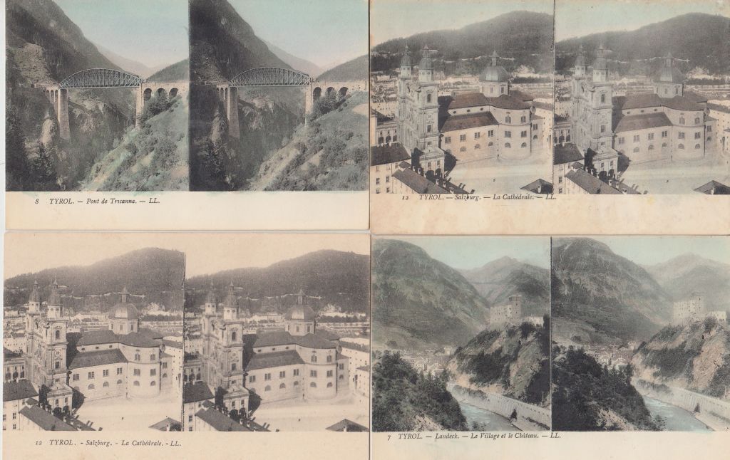 AUSTRIA AUSTRIA 14 Vintage STEREO Postcards pre-1940 (L5146)