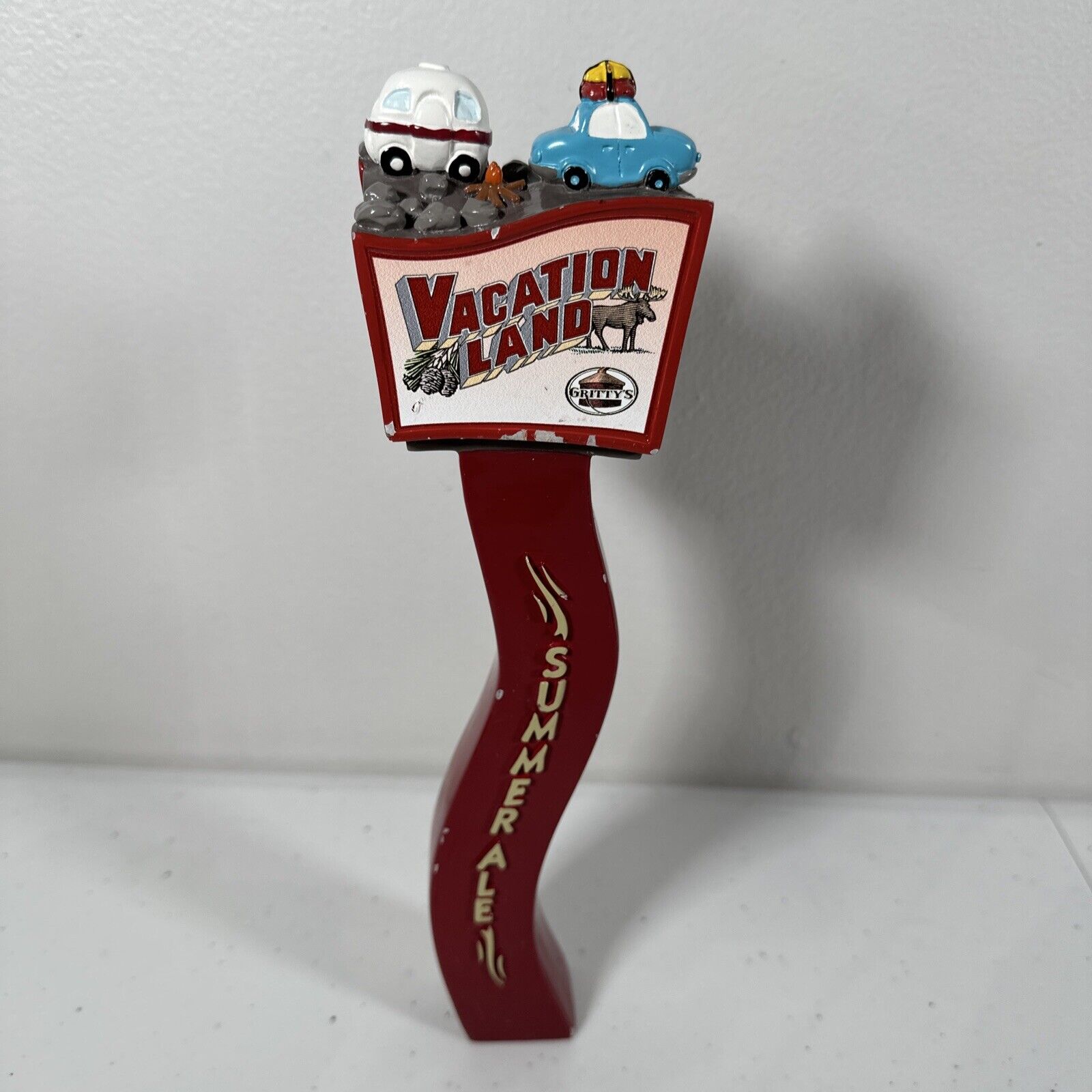 Gritty's Vacation Land Summer Ale Craft Beer Tap Handle - Maine 12” Nice