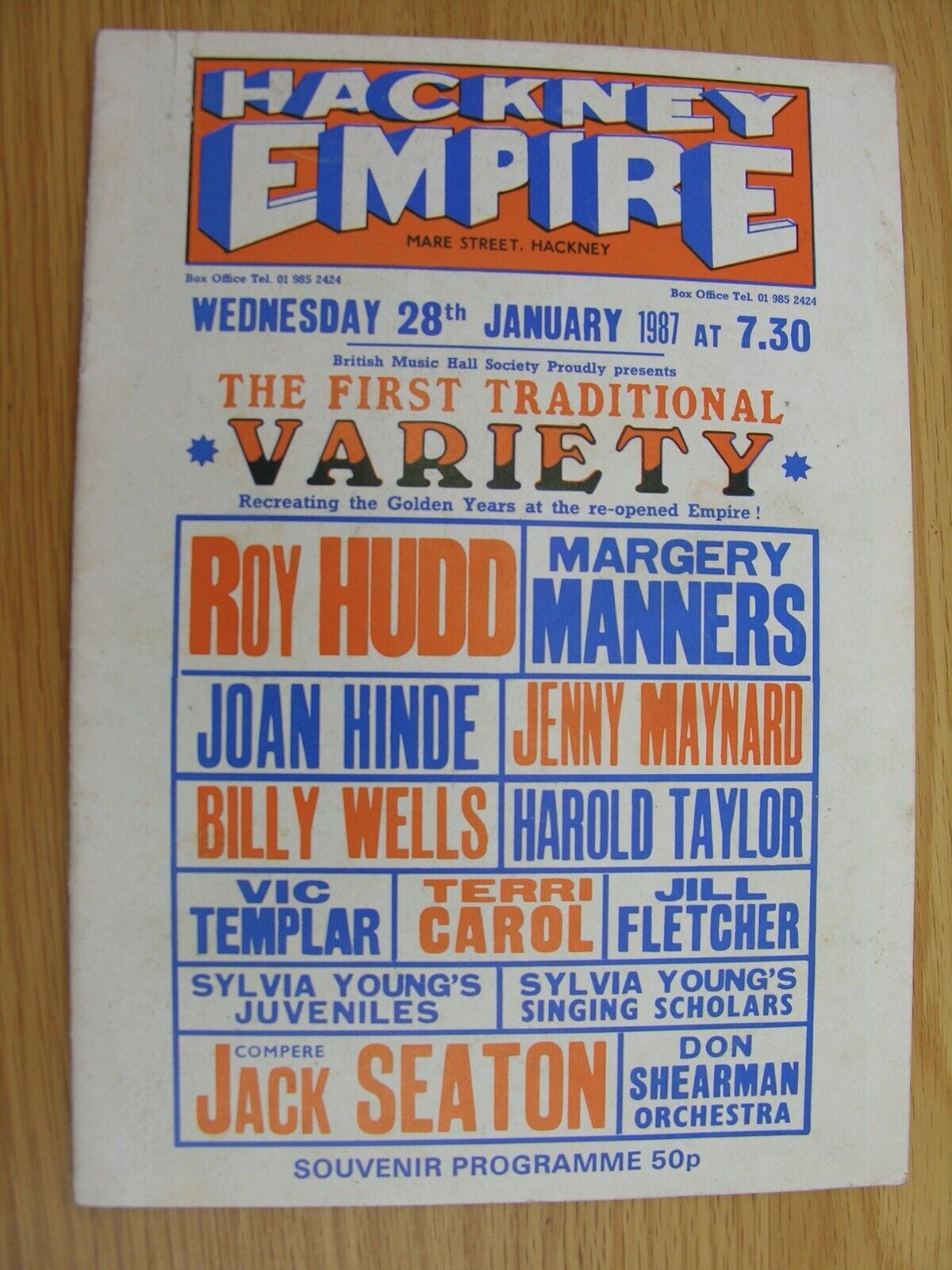 1987 HACKNEY EMPIRE VARIETY Roy Hudd, Margery Manners, Joan Hinde, Jenny Maynard