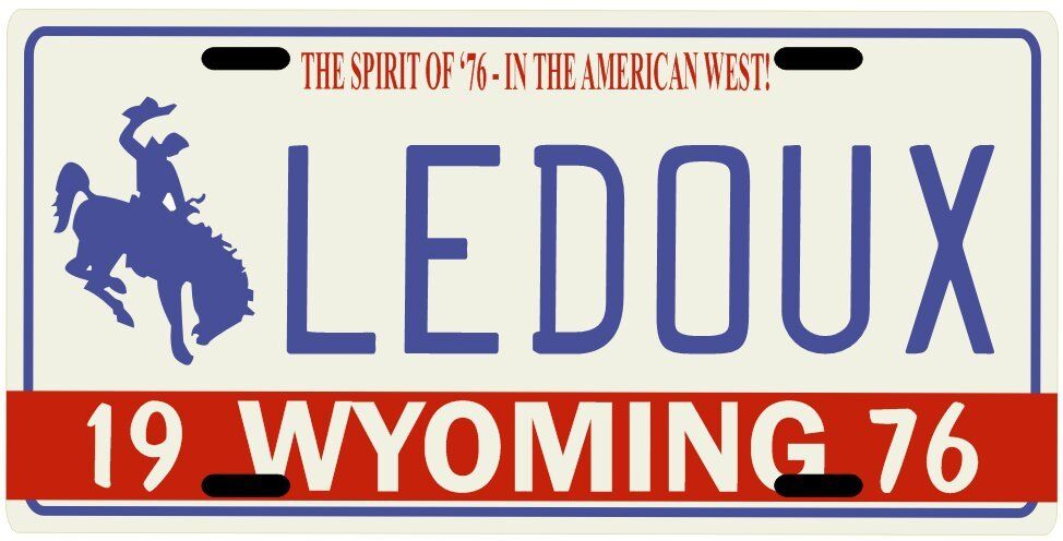 Chris Ledoux Wyoming Cowboy 1976 License plate