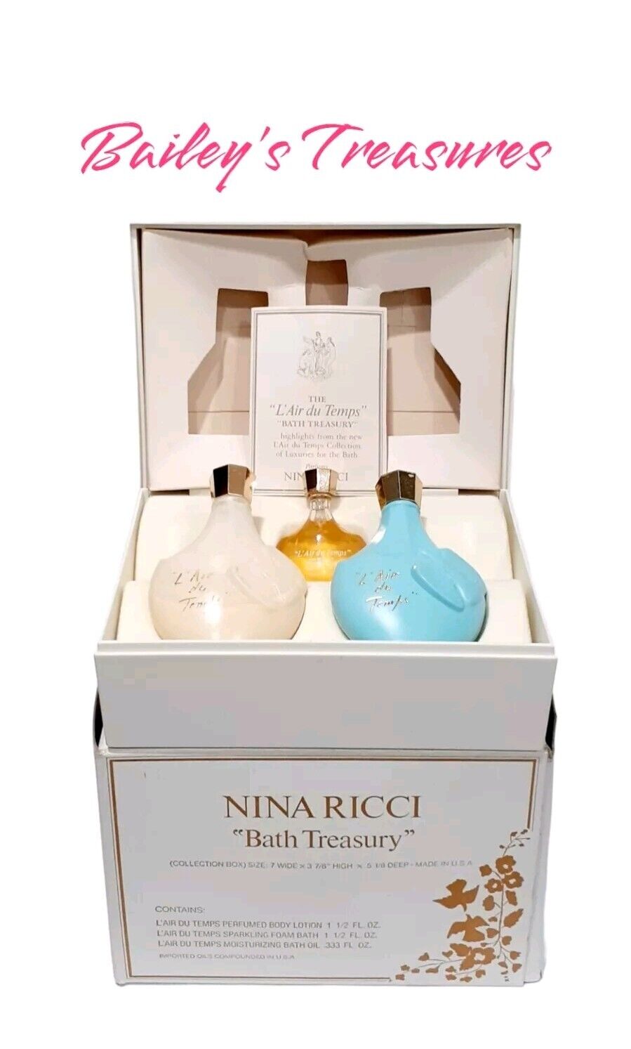 Vintage Nina Ricci L'air du Temps Bath Treasury SEE DESCRIPTION 