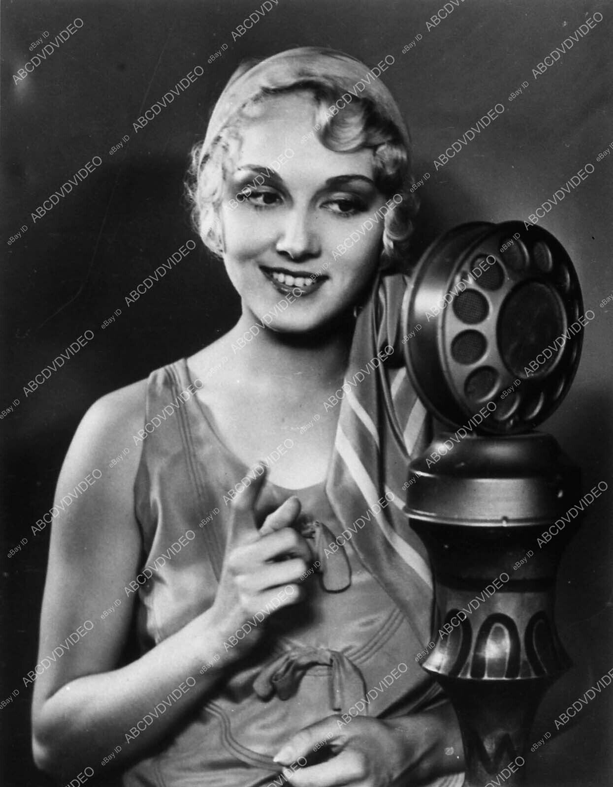 9992-19 Leila Hyams portrait with cool old microphone 9992-19 9992-19
