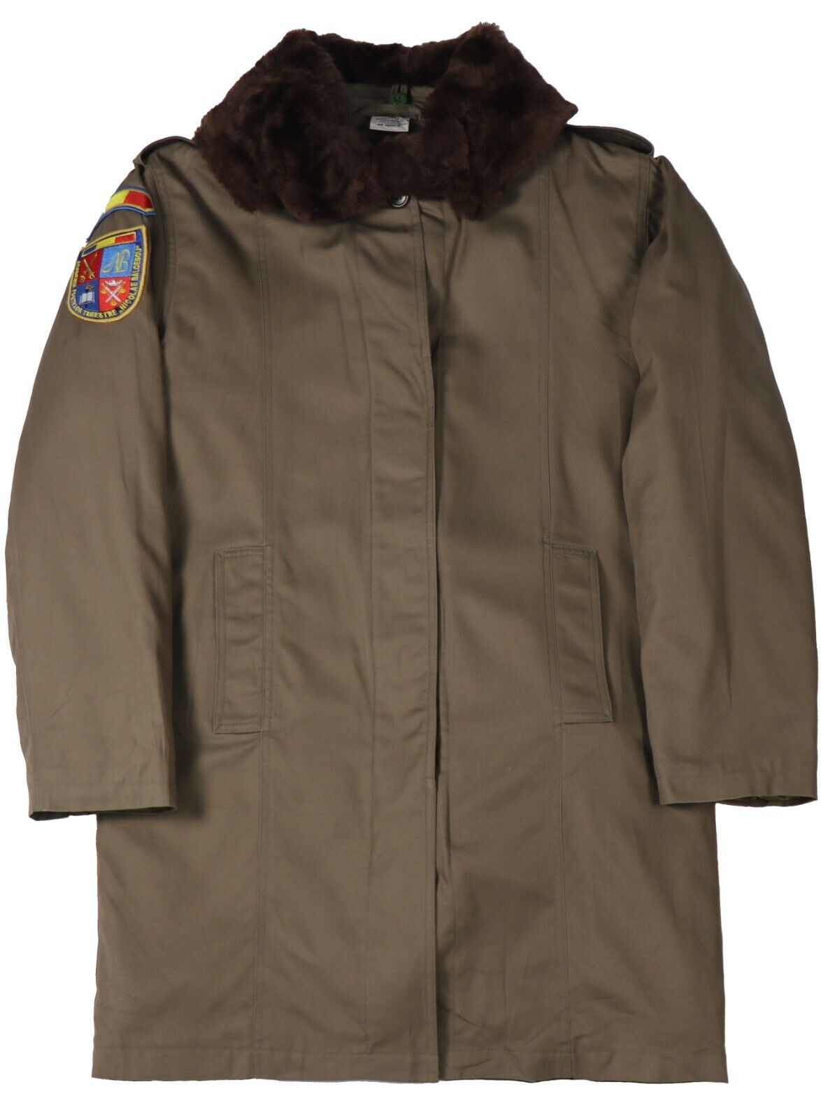 Medium (42) - Romanian Army Cold Weather Parka with Collar Military Jacket
