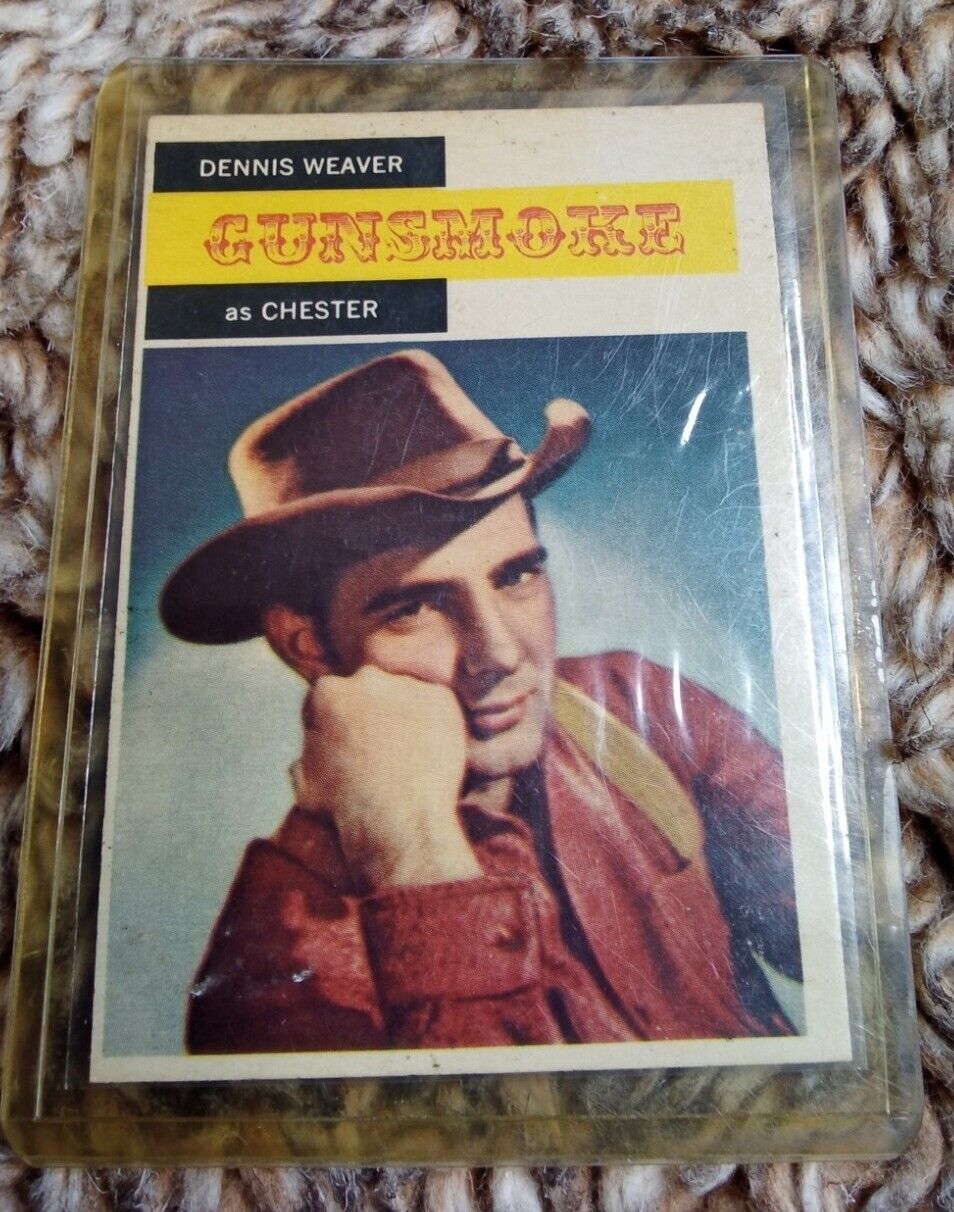 Vtg 1958 Columbia Broadcasting System Card #2 Gunsmoke Dennis Weaver as Chester