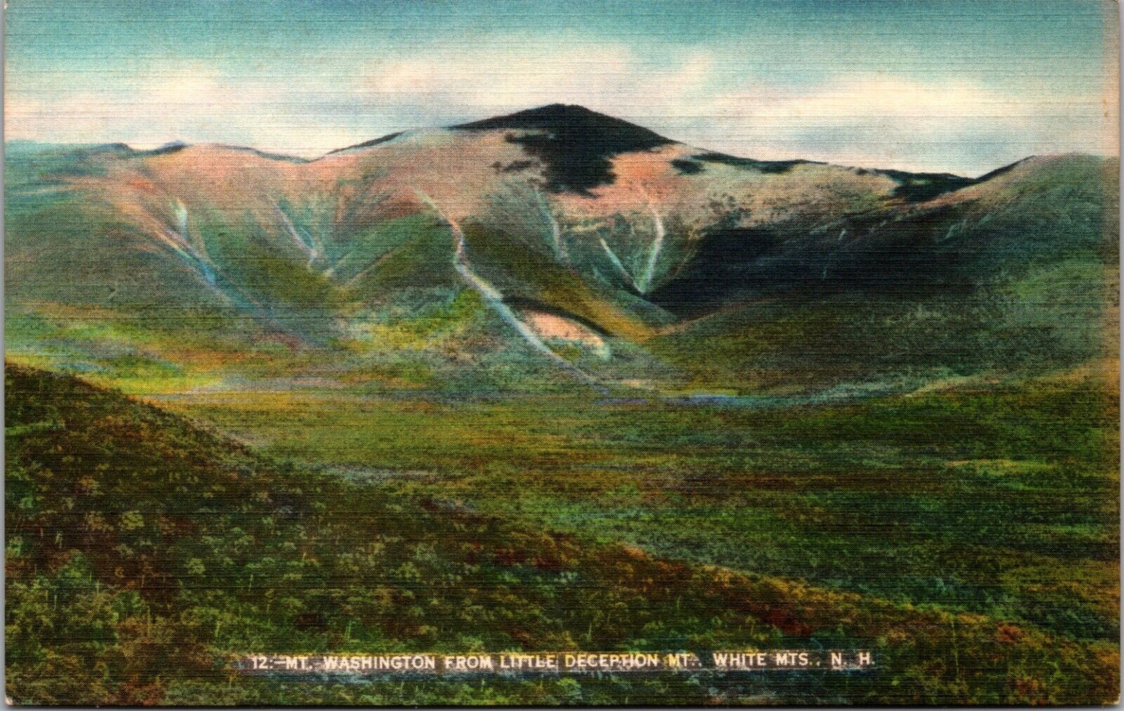 NEW HAMPSHIRE Postcard - Mt. Washington From Little Deception Mountain 