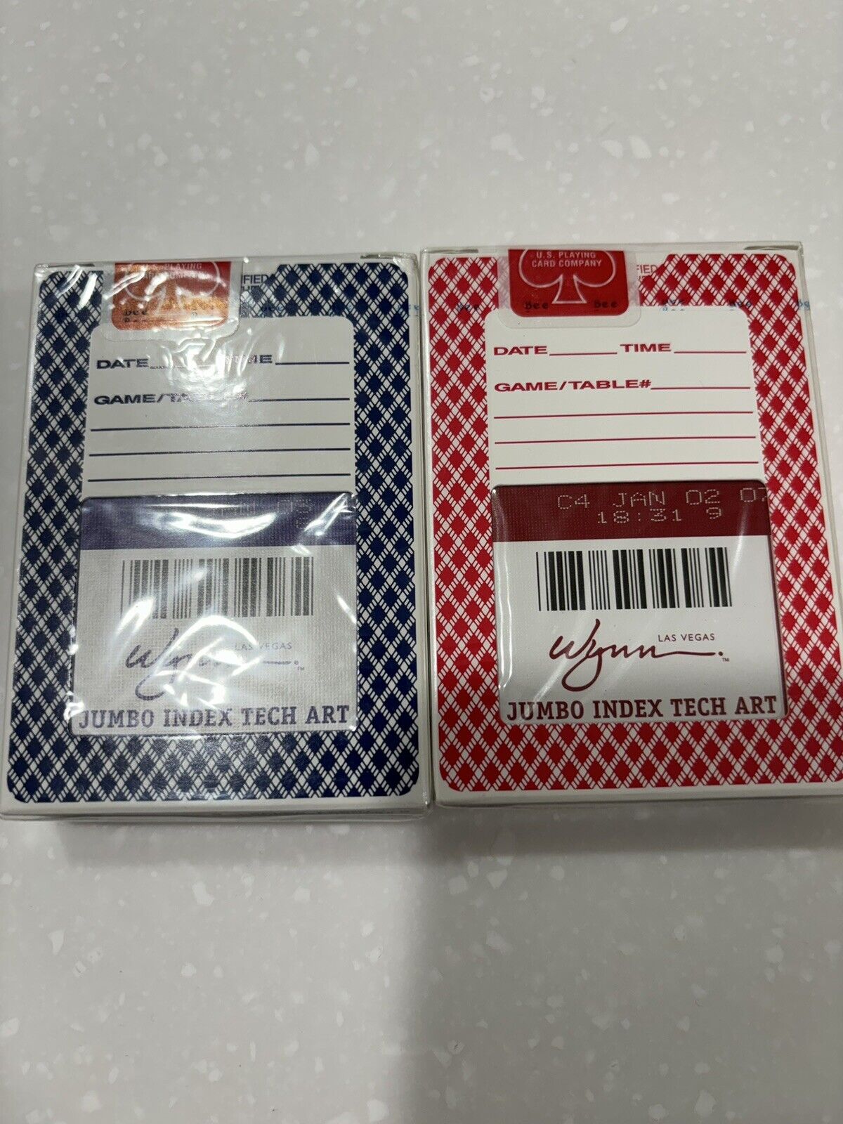 WYNN LAS VEGAS NEVADA CASINO CARDS (2 Deck Set) Blue & Red Sealed 