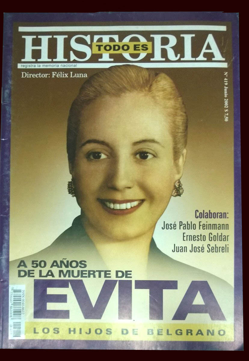 EVA PERON - Original Todo es Historia # 419 Magazine Argentina 2002 - EVITA