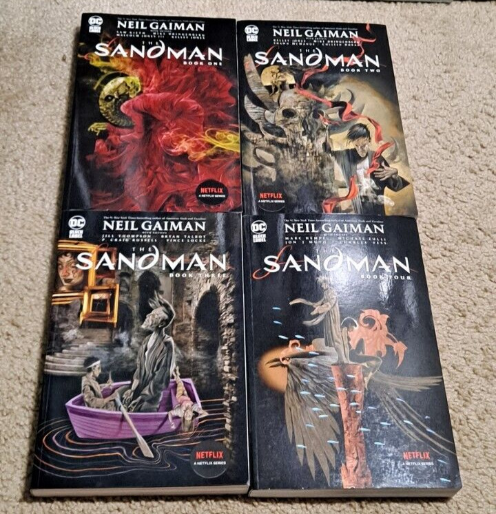 The Sandman DC Black Label Trade Paperback TPB Gaiman Vol 1-4 Set